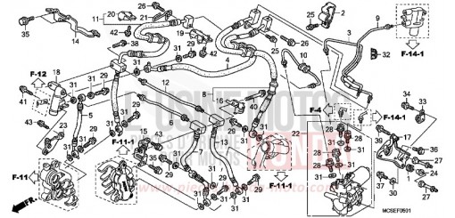 DURITE FREIN AVANT (ST1300A) ST1300A9 de 2009
